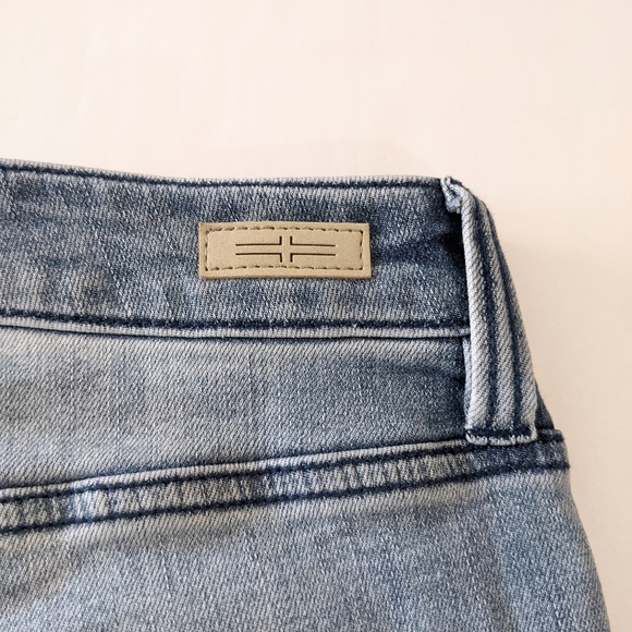 Liverpool Jeans Blue Denim Straight Leg Button Front Crop Size 2 - Picture 6 of 17